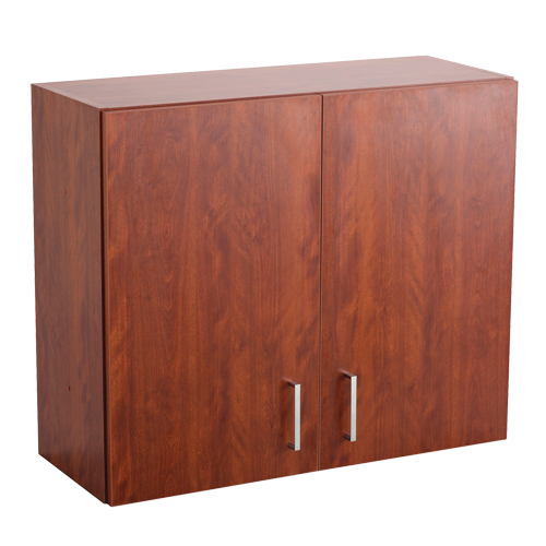 Armoire modulaire murale, 30" h x 36" la x 15" p, 1 tablettes, M&eacute;lamine, Acajou Nassau Supply