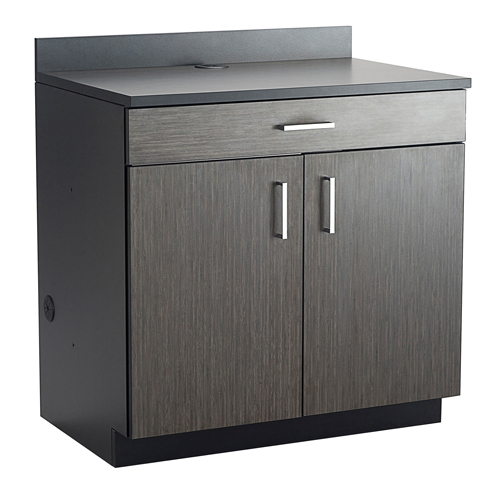 Armoire modulaire de base, M&eacute;lamine, 39" h x 36" la x 25" P, Nuit d'Asie/noir Nassau Supply