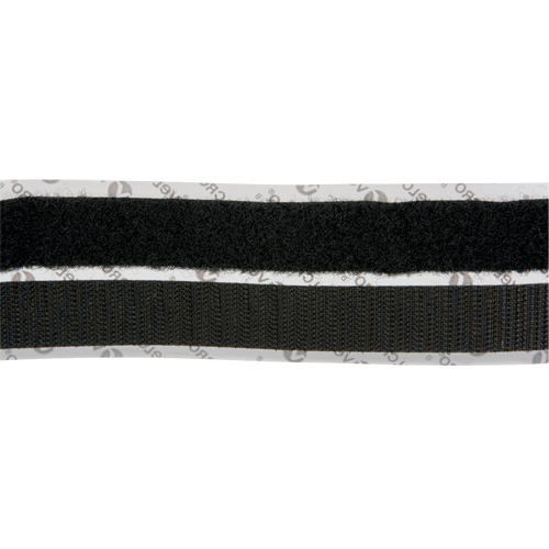 Fastener, Hook & Loop, 15' x 3/4", Adhesive, Black Nassau Supply