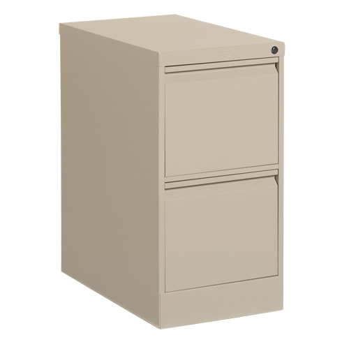Classeur vertical, Acier, 2 tiroirs, 15-1/7" la x 25" p x 29" h, Beige Nassau Supply
