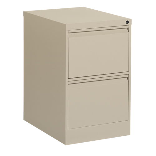 Classeur vertical, Acier, 2 tiroirs, 18-1/7" la x 25" p x 29" h, Beige Nassau Supply