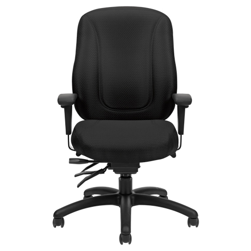 Overtime High Back Chair, Fabric, Black, 300 lbs. Capacity Nassau Supply