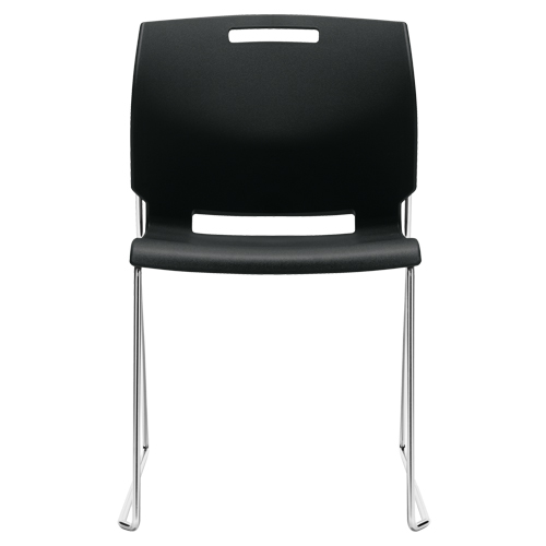 Chaise, Plastique, Hauteur 32-1/2", Capacit&eacute; 300 lb, Noir Nassau Supply