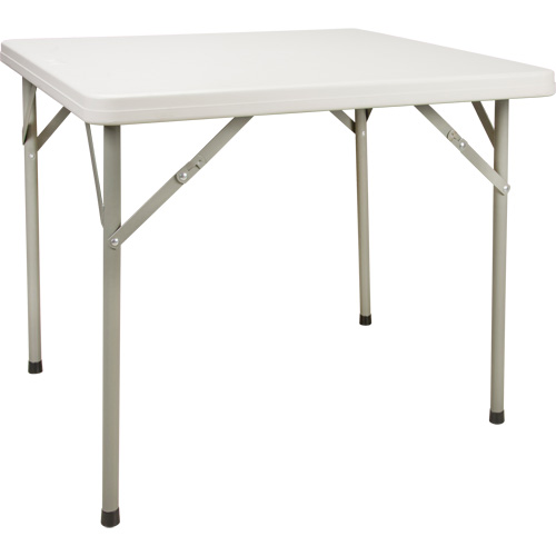 Table pliante, Carr&eacute;e, 34" l x 34" la, Poly&eacute;thyl&egrave;ne, Blanc Nassau Supply