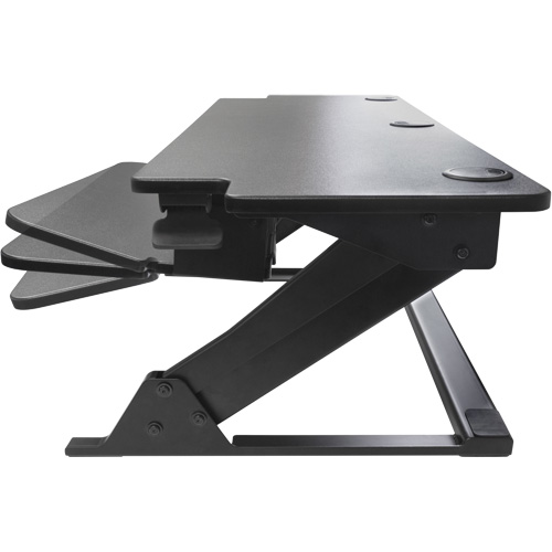 Poste de travail assis-debout Goya, Mod&egrave;le de bureau, 20" h x 42" la x 16" p, Noir Nassau Supply
