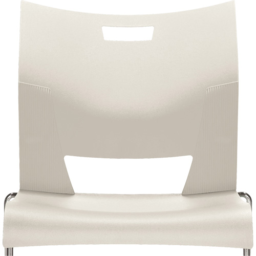 Chaise de formation sans bras Duet, Plastique, Hauteur 33-1/4", Capacit&eacute; 350 lb, Blanc Nassau Supply