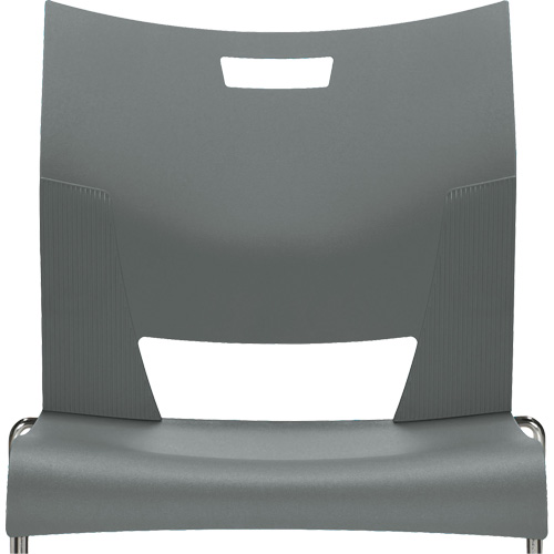 Chaise de formation sans bras Duet, Plastique, Hauteur 33-1/4", Capacit&eacute; 350 lb, Gris Nassau Supply