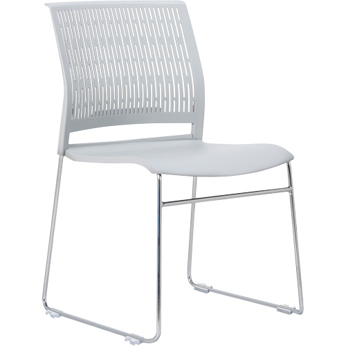 Activ Series Stacking Chairs, Polypropylene, 32-3/8" High, 275 lbs. Capacity, Grey Nassau Supply