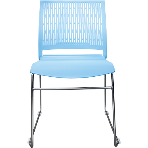 Chaises empilables s&eacute;rie Activ, Polypropyl&egrave;ne, Hauteur 32-3/8", Capacit&eacute; 275 lb, Bleu Nassau Supply