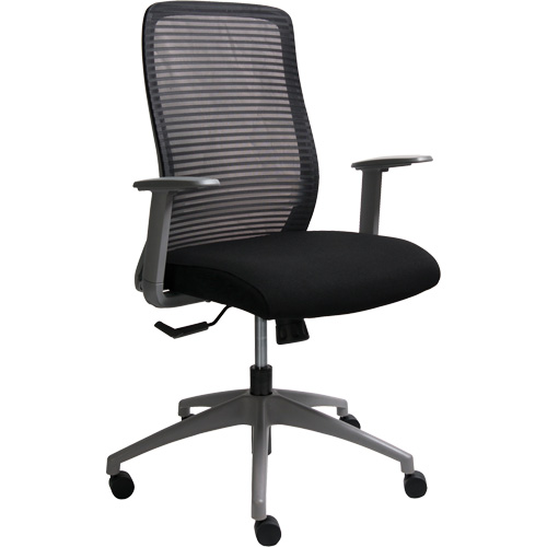 Chaise de bureau ajustable s&eacute;rie Era, Tissu/Mailles, Noir, Capacit&eacute; 275 lb Nassau Supply