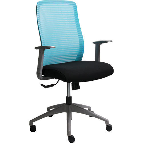 Chaise de bureau ajustable s&eacute;rie Era, Tissu/Mailles, Bleu, Capacit&eacute; 275 lb Nassau Supply
