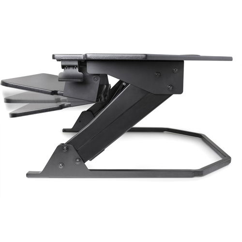 Poste de travail assise/debout pour bureau de coin Goya, Mod&egrave;le de bureau, 20" h x 42" la x 37-4/5" p, Noir Nassau Supply