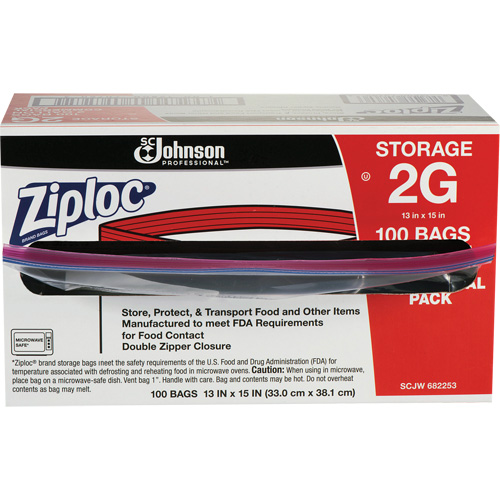 Ziploc&reg; Double Zip Food Storage Bags Nassau Supply
