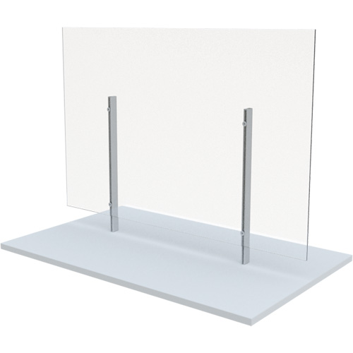 Freestanding Board Mount Sneeze Guard, 36" W x 36" H Nassau Supply