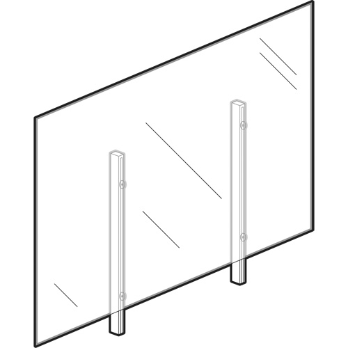 Vitre hygi&eacute;nique, 36" la x 36" h Nassau Supply