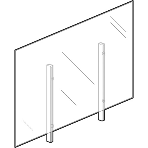 Sneeze Guard, 48" W x 36" H Nassau Supply