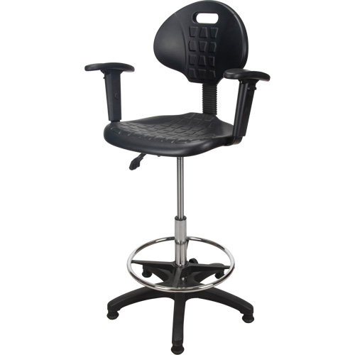 Heavy-Duty Ergonomic Stool with Adjustable Arm Rests, Stationary, Adjustable Height, 250 lbs. Capacity Nassau Supply