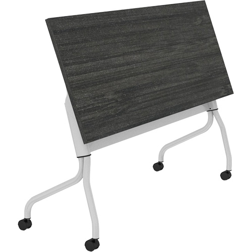 Newland Flip-Top Training Table, 24" L x 60" W x 29-1/2" H, Dark Brown Nassau Supply