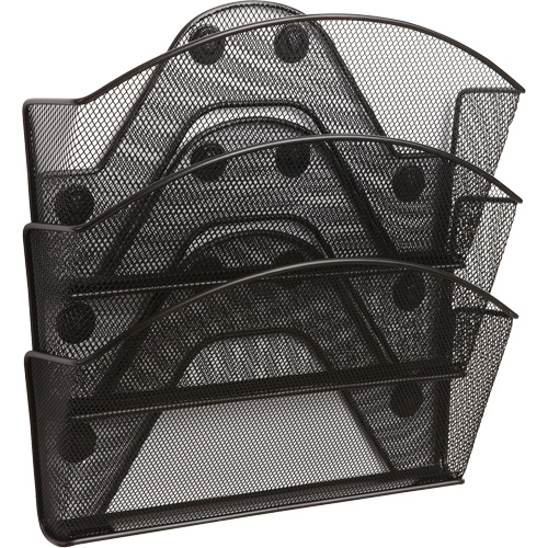 Classeur magn&eacute;tique en treillis m&eacute;tallique Onyx, 3 pochettes Nassau Supply
