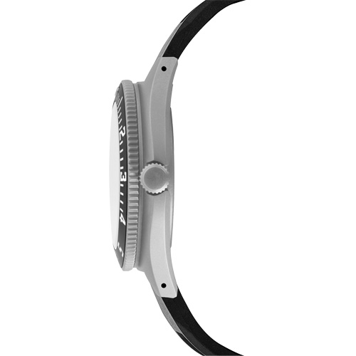 Steel Navigator Watch on 3-Piece Rubber Strap Kit, Digital, Battery Operated, 41 mm, Black Nassau Supply
