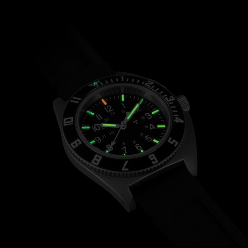 Steel Navigator Watch on 3-Piece Rubber Strap Kit, Digital, Battery Operated, 41 mm, Black Nassau Supply