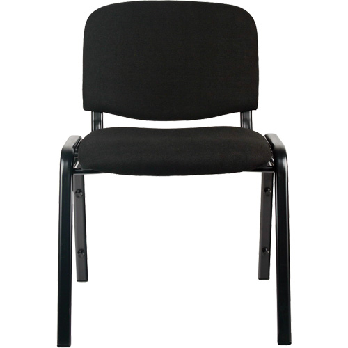 Stacking Chairs, Fabric, 32" High, 250 lbs. Capacity, Black Nassau Supply