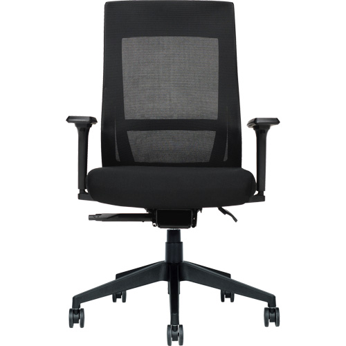 Chaise &agrave; dossier moyen avec m&eacute;canisme &agrave; basculement synchronis&eacute; &agrave; d&eacute;tection de poids , Mailles, Noir Nassau Supply