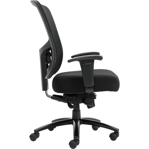 Raven 400 High-Back Heavy-Duty Synchro-Tilter, Mesh, Black, 400 lbs. Capacity Nassau Supply