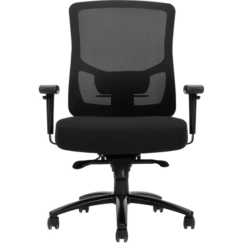 Raven 400 High-Back Heavy-Duty Synchro-Tilter, Mesh, Black, 400 lbs. Capacity Nassau Supply