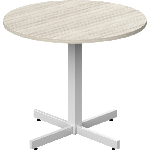 Table ronde &agrave; hauteur r&eacute;glable Newland, 36" lo x 36" la x 29" h, Dessus de 1", Stratifi&eacute;, Havane Nassau Supply