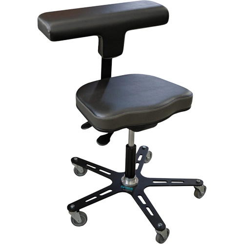 VEGA-T Ergonomic Industrial Chair, Mobile, Adjustable Height, 280 lbs. Capacity Nassau Supply
