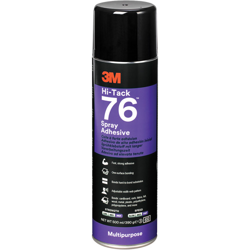 76 High Tack Adhesive, Clear, Aerosol Can Nassau Supply