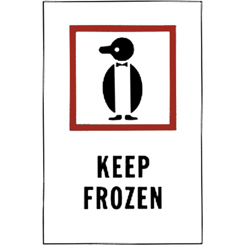 &eacute;tiquettes pour traitement sp&eacute;cial Keep Frozen, 6" lo x 4" la, Rouge/blanc Nassau Supply