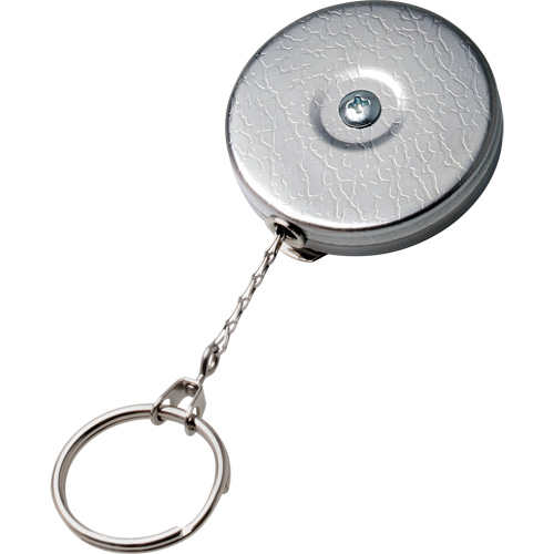 Porte-cl&eacute;s autor&eacute;tractable de s&eacute;rie Original, Chrome, C&acirc;ble 24", Fixation Agrafe de ceinture Nassau Supply