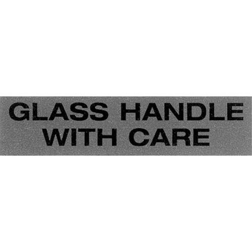 &eacute;tiquettes pour traitement sp&eacute;cial Glass Handle with Care, 5" lo x 2" la, Noir/rouge Nassau Supply