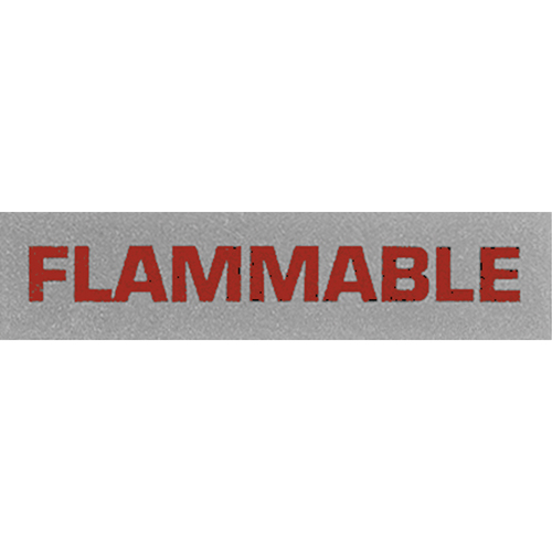 &eacute;tiquettes pour traitement sp&eacute;cial Flammable, 5" lo x 2" la, Noir/rouge Nassau Supply