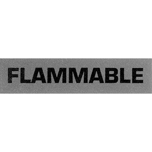 &eacute;tiquettes pour traitement sp&eacute;cial Flammable, 5" lo x 2" la, Noir/rouge Nassau Supply