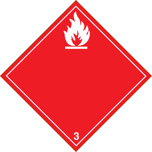 TDG Shipping Labels, Class 3, Flammable Liquids, Vinyl Nassau Supply