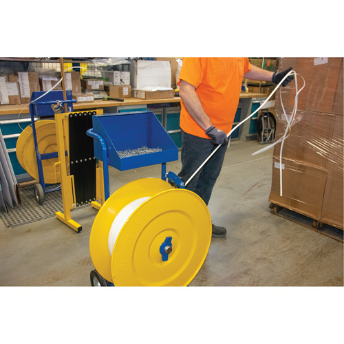 Distributeur de feuillards, Feuillard Polyester/Acier/Polypropyl&egrave;ne, Dia de noyau 16"/8", largeur de rouleau 3"/8"/6" Nassau Supply
