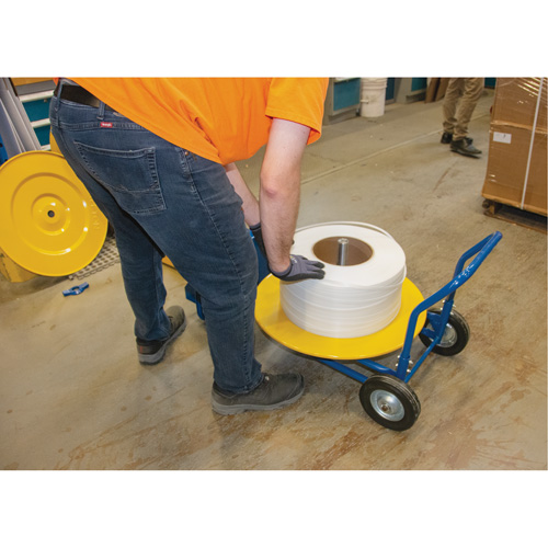 Distributeur de feuillards, Feuillard Polyester/Acier/Polypropyl&egrave;ne, Dia de noyau 16"/8", largeur de rouleau 3"/8"/6" Nassau Supply