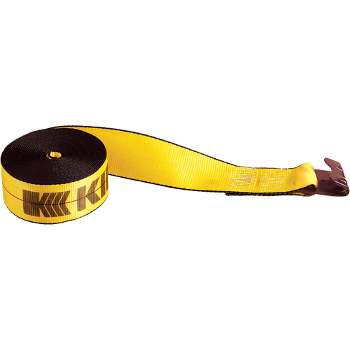 Tendeurs d'arrimage pour treuil, Crochet plat, 3" , 30' , Charge d'utilisation max. 5400 lb (2450 kg) Nassau Supply