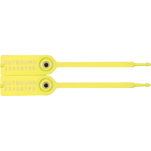 Gemini&reg; Tote Seals, 7-1/4", Plastic, Pull-Through Nassau Supply