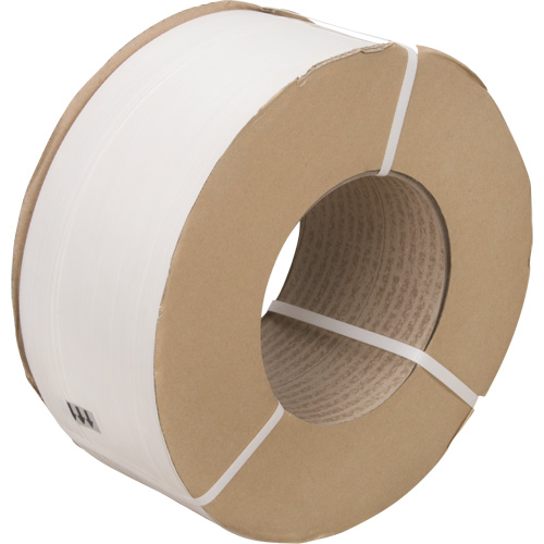 Feuillard, Polypropyl&egrave;ne, 1/2" la x 9900' lo, Blanc, Calibre Machine Nassau Supply