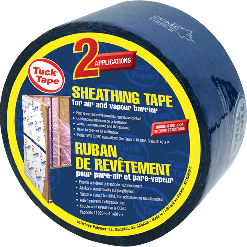 Contractors Sheathing Tape, 60 mm (2-3/8") x 55 m (180.4'), Blue Nassau Supply