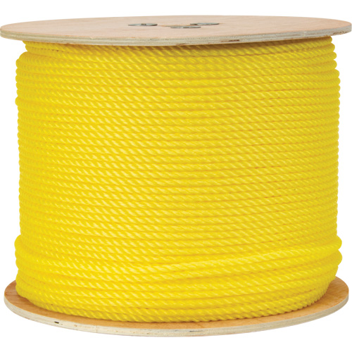 1/4" Braided Yellow Rope, Polypropylene, 1300' Nassau Supply