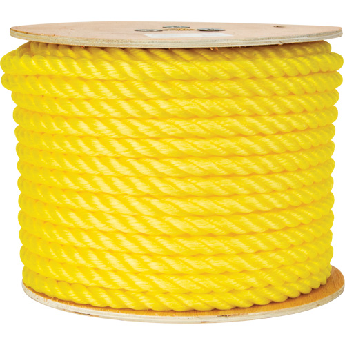Corde jaune tress&eacute;e 5/8", Polypropyl&egrave;ne, 200' Nassau Supply
