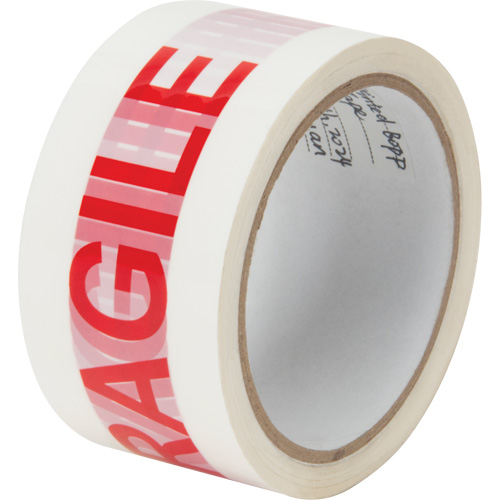 "Fragile" Box Sealing Tape, Hot Melt Adhesive, 2 mils, 48 mm (2") x 100 m (328') Nassau Supply