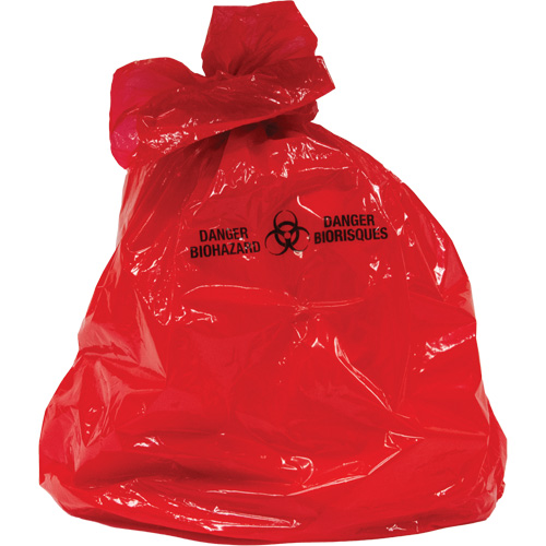Waste Bags, Bio-Hazard, 50" L x 37" W, 2 mils Nassau Supply
