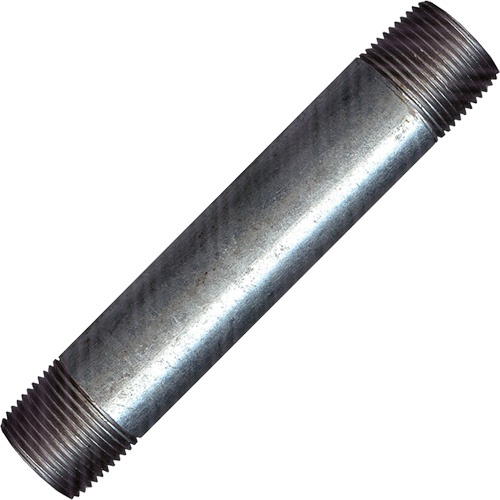 Raccord long, Galvanis&eacute;, 1/2", NPT x NPT Nassau Supply