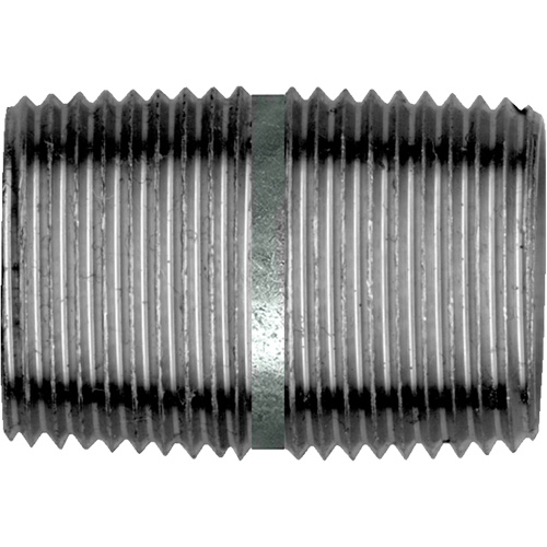 Raccord Court, Galvanis&eacute;, 1", NPT x NPT Nassau Supply